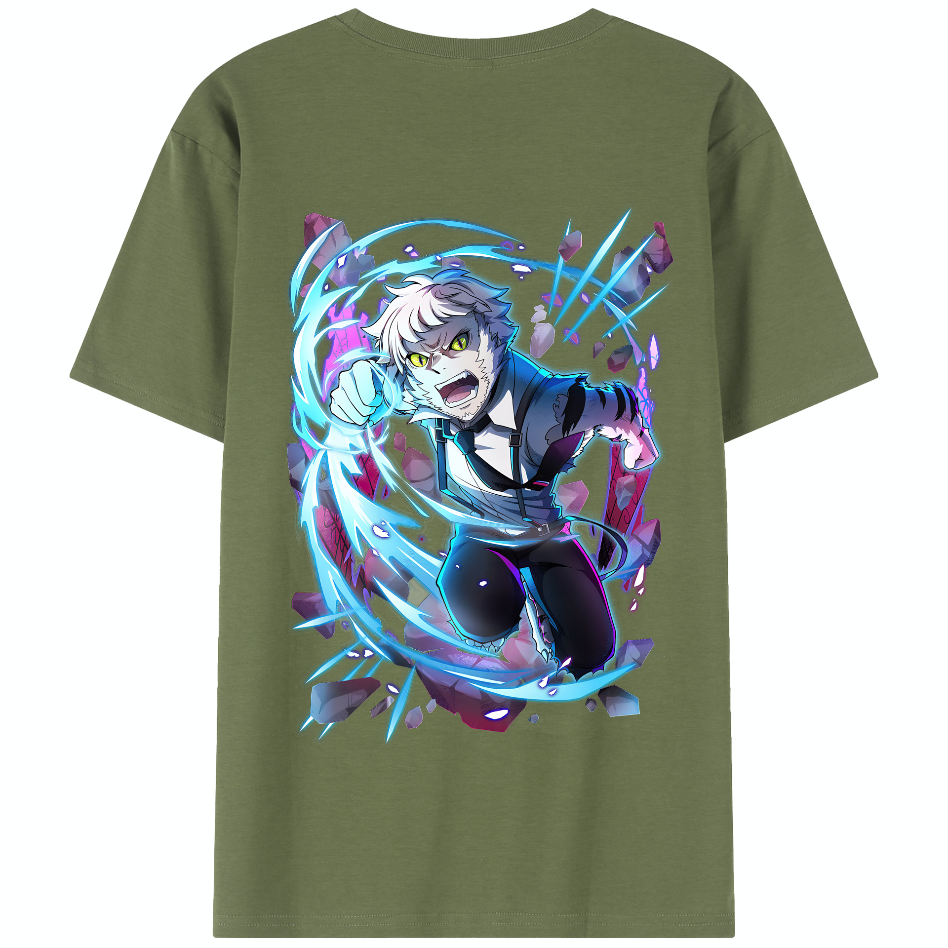 （画像用） 文豪ストレイドッグス Bungo Stray Dogs 綿100％半袖Tシャツ（背面プリント）